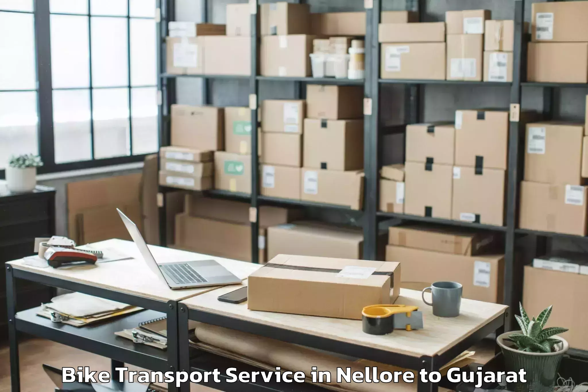 Book Nellore to Gujarat Bike Transport